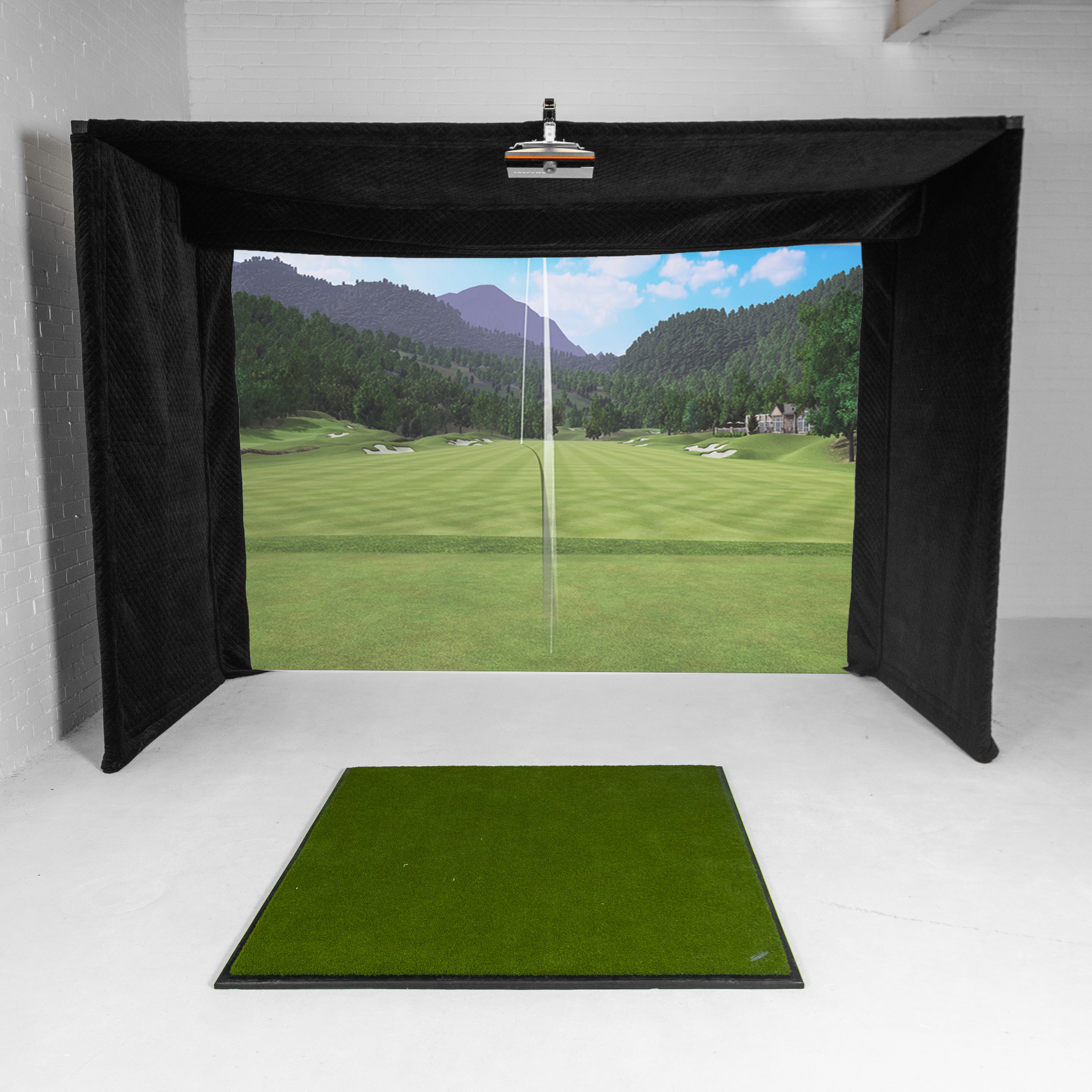 Trackman iO Commercial GolfBays Lux Golf Simulator Enclosure Bundle