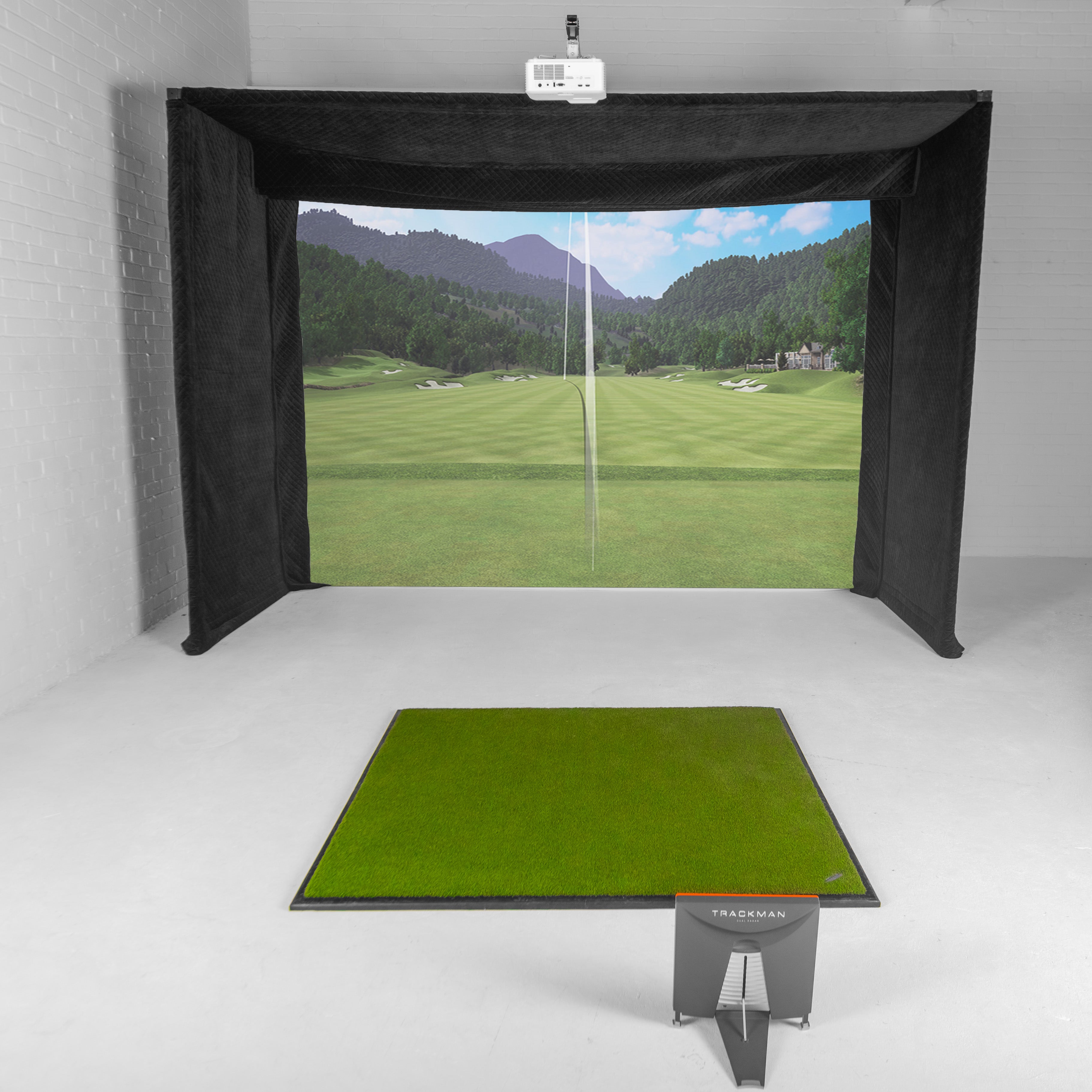 Trackman 4 Indoor GolfBays Lux Golf Simulator Enclosure Bundle